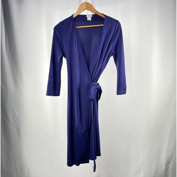 Tuckernuck Persifor 3/4 Sleeve Wrap Dress‎ in Blue Size Small - Picture 2 of 6